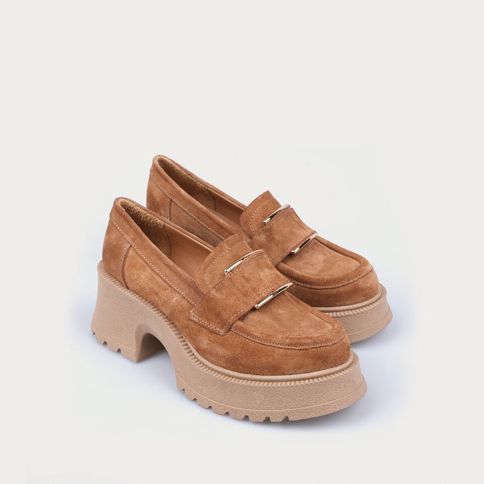 33604 Camel Süet Deck Loafer Ayakkabı