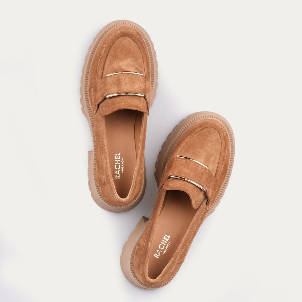 33604 Camel Süet Deck Loafer Ayakkabı