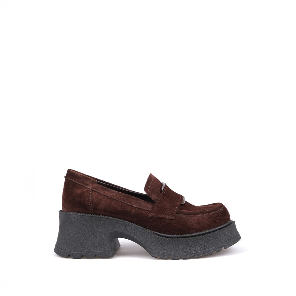 33604 Kahve Süet Deck Loafer Ayakkabı