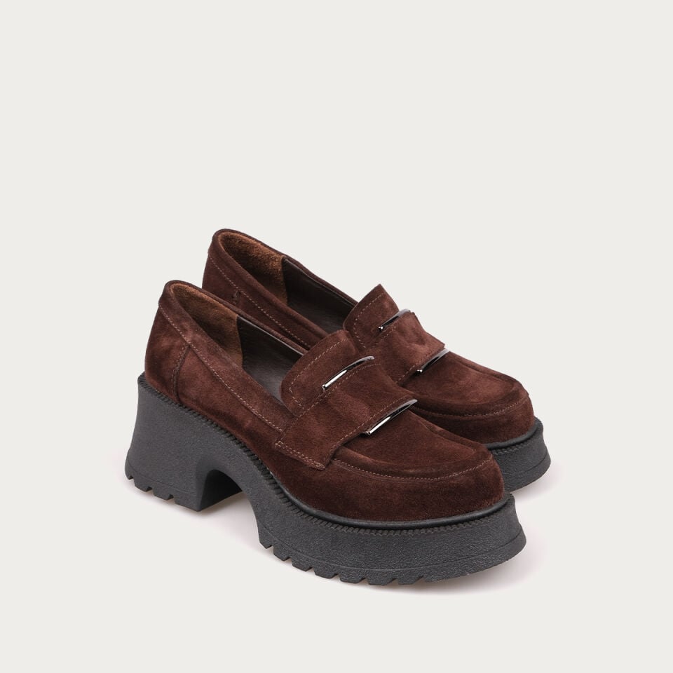33604 Kahve Süet Deck Loafer Ayakkabı
