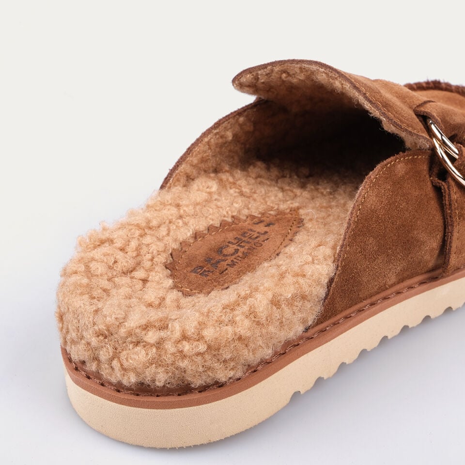 8217 Tokalı Camel Süet Sabo Terlik