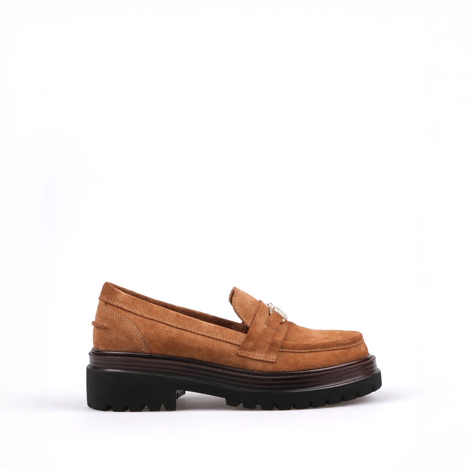 3306 Tokalı Deck Camel Süet Loafer Ayakkabı