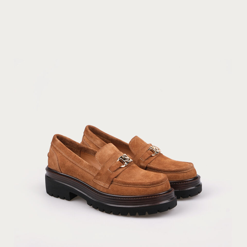 3306 Tokalı Deck Camel Süet Loafer Ayakkabı