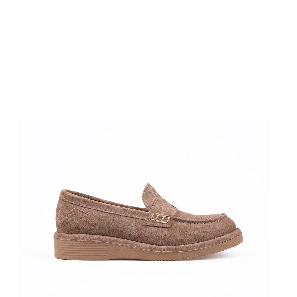 25-515 Bej Süet Deck Loafer Ayakkabı
