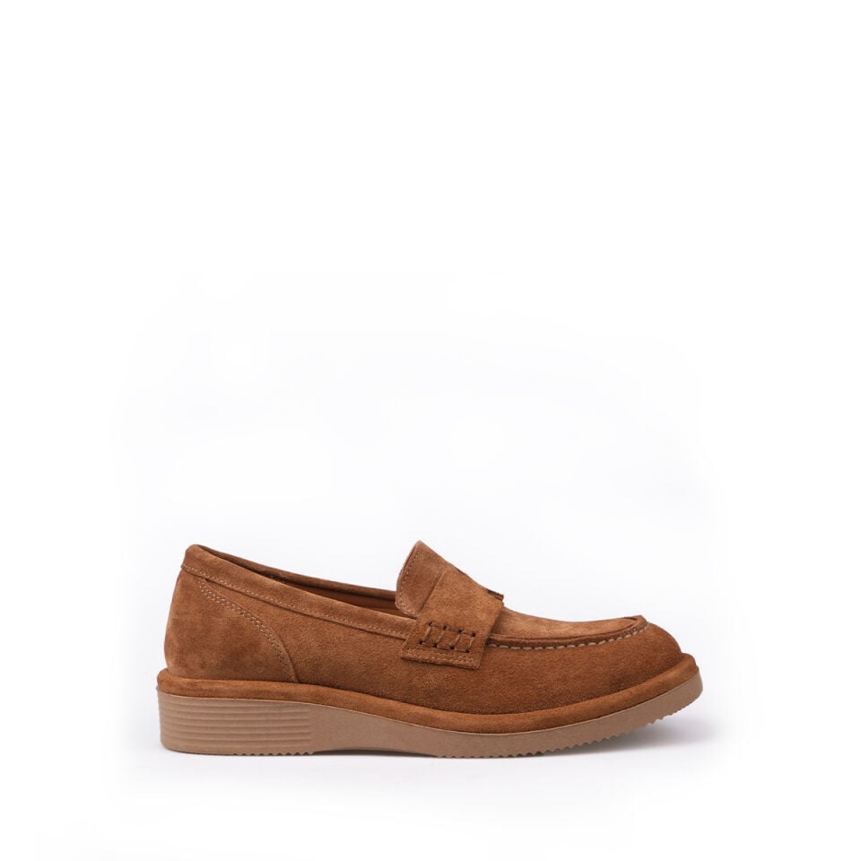 25-515 Camel Süet Deck Loafer Ayakkabı