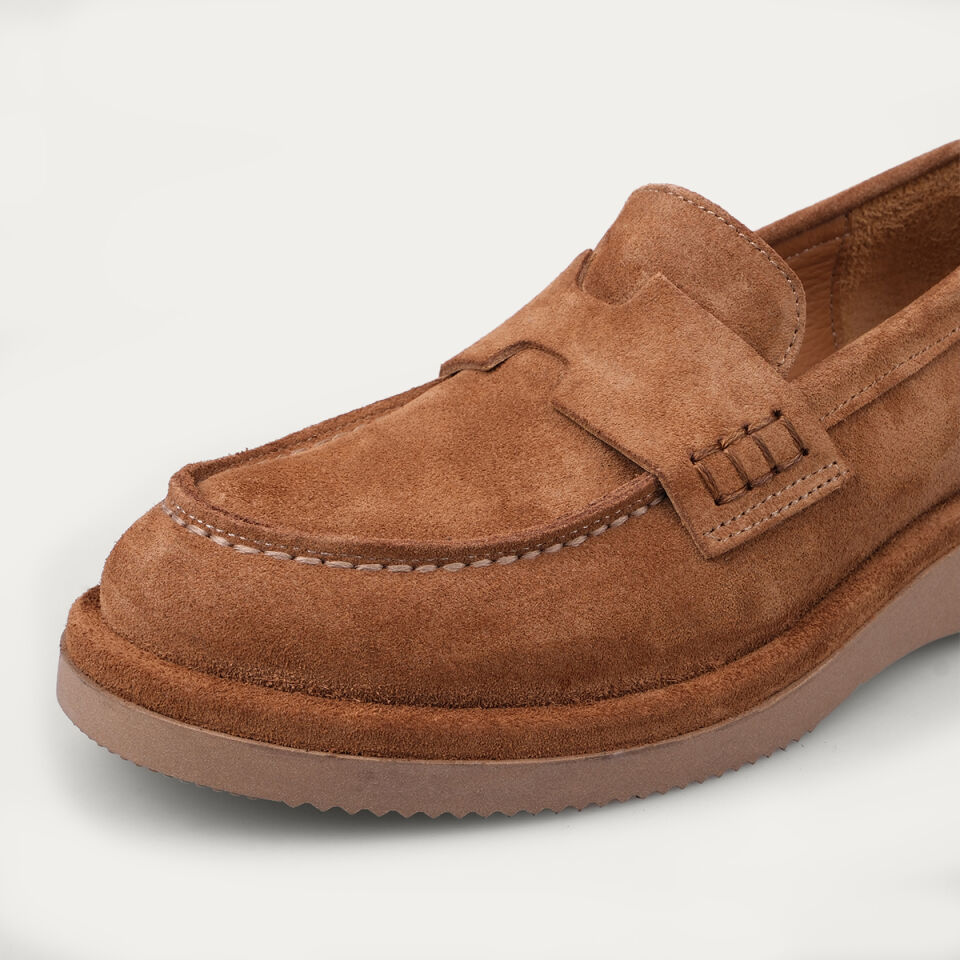 25-515 Camel Süet Deck Loafer Ayakkabı