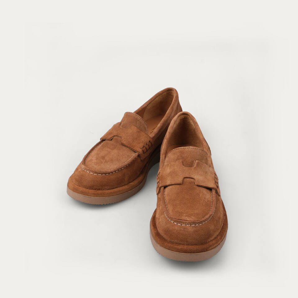 25-515 Camel Süet Deck Loafer Ayakkabı