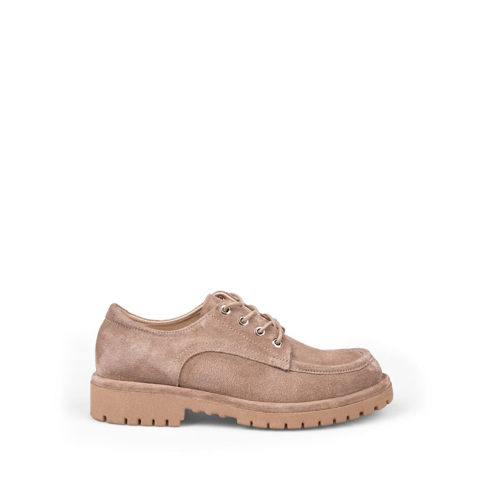 3509 Bağcıklı Bej Loafer Ayakkabı