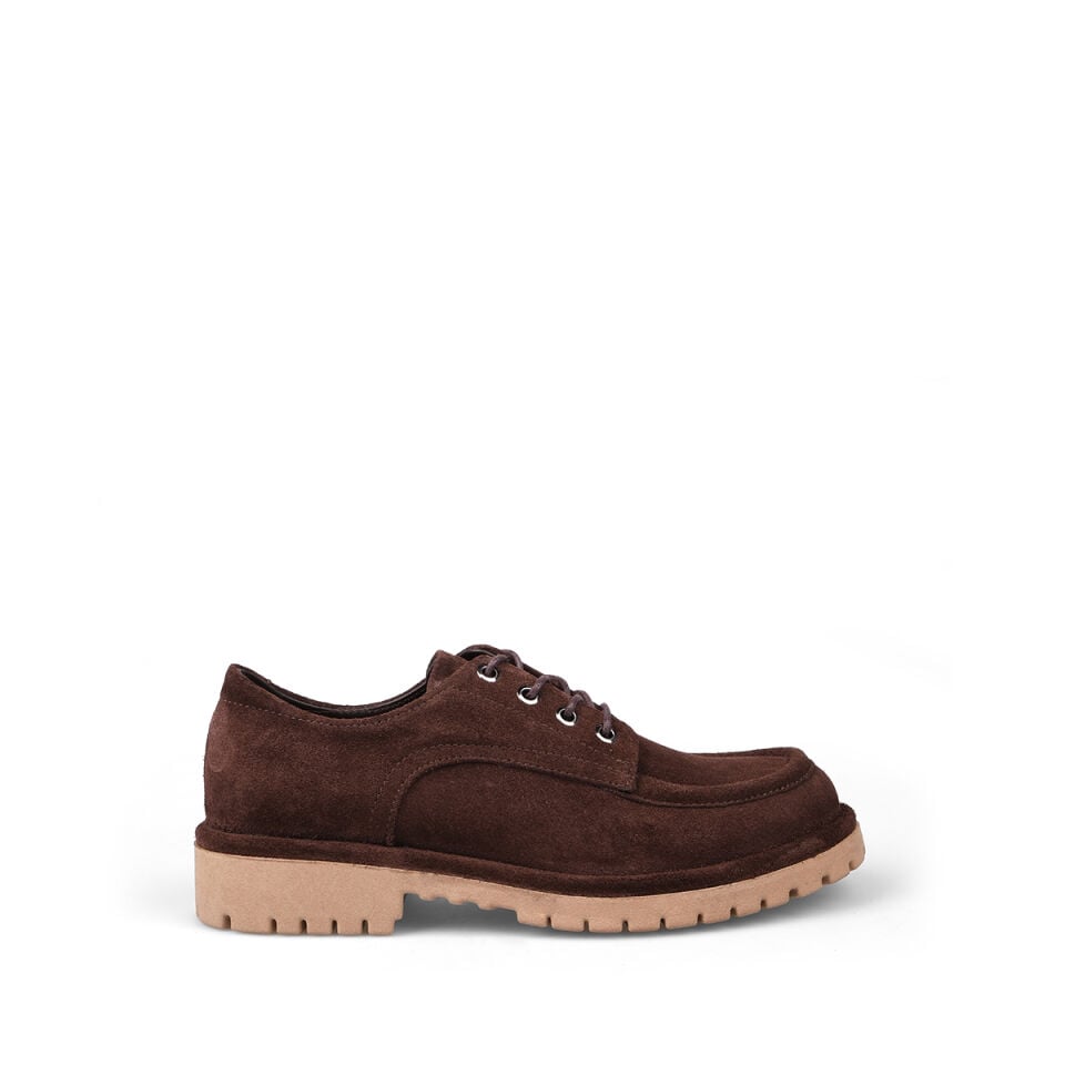 3509 Bağcıklı Kahve Süet Loafer Ayakkabı