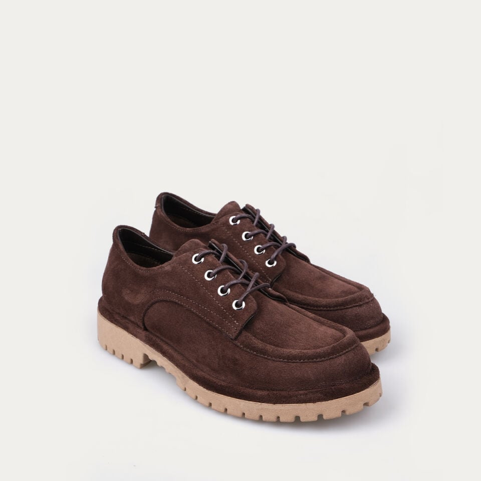 3509 Bağcıklı Kahve Süet Loafer Ayakkabı
