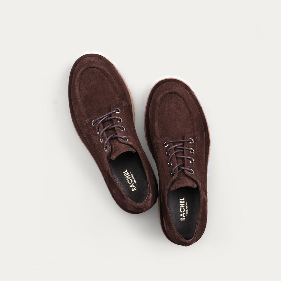 3509 Bağcıklı Kahve Süet Loafer Ayakkabı