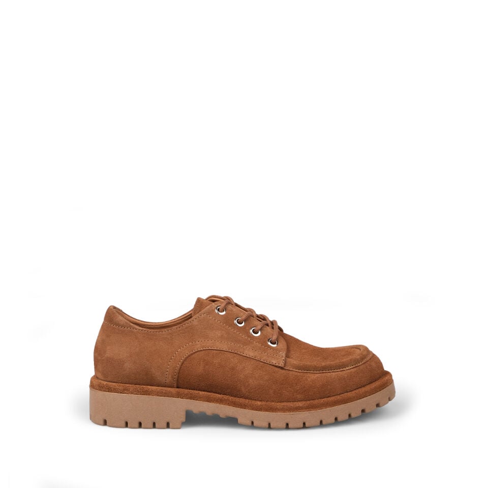 3509 Bağcıklı Camel Süet Loafer Ayakkabı