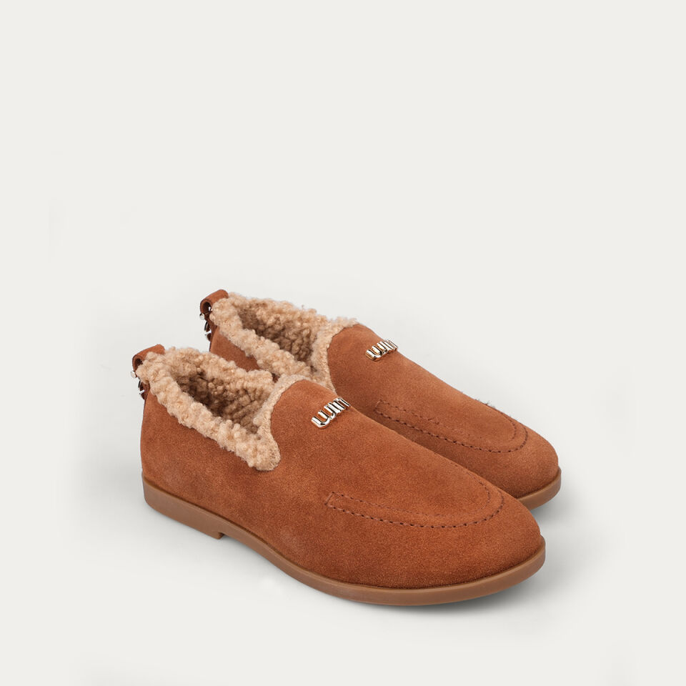8146 Taba Süet Flat Makosen Ayakkabı