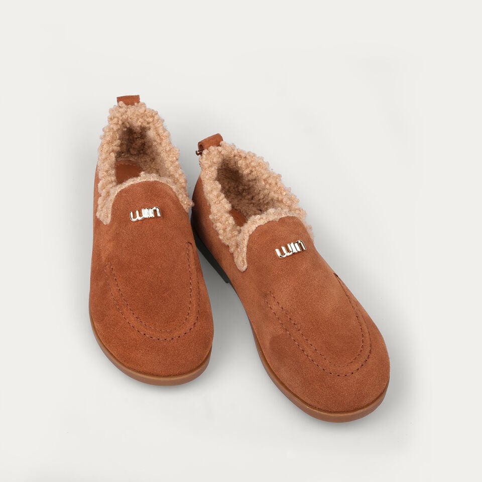 8146 Taba Süet Flat Makosen Ayakkabı