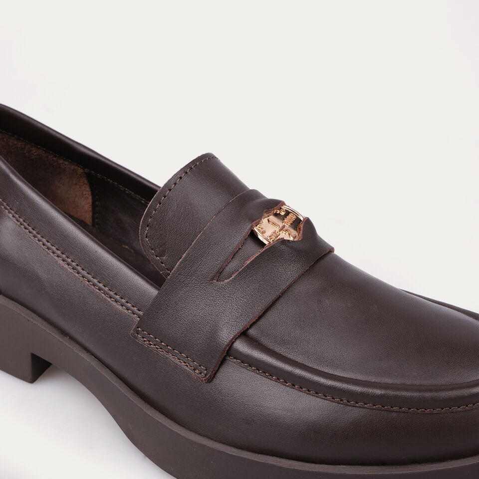 9372 Kahve Deri Loafer Ayakkabı