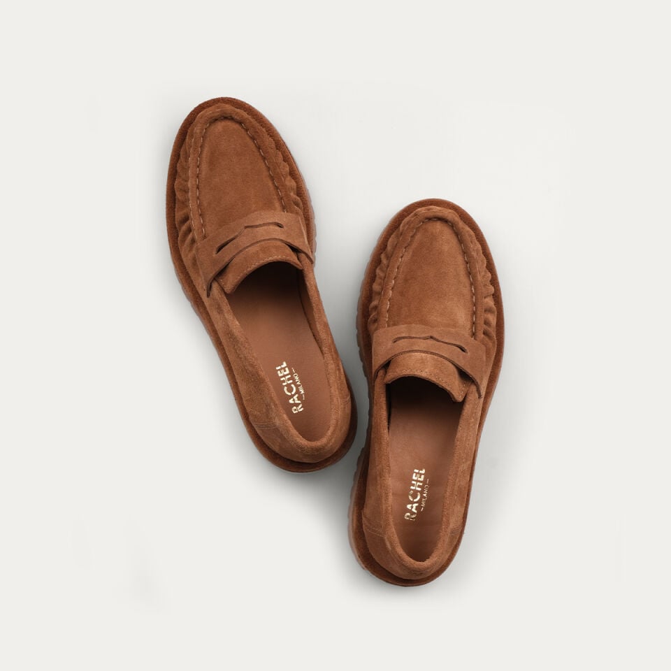 40265 Camel Süet Loafer Ayakkabı