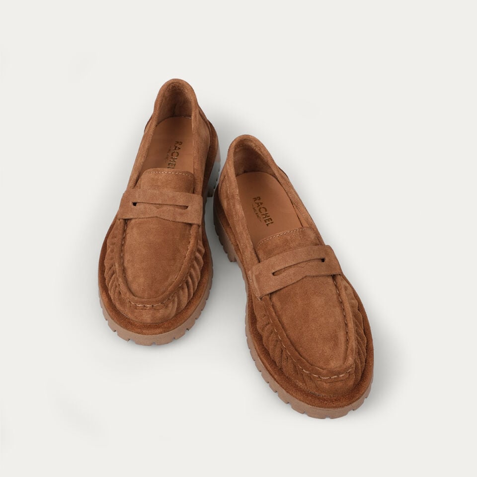 40265 Camel Süet Loafer Ayakkabı
