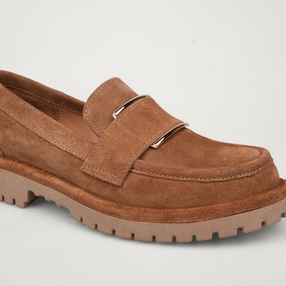 9357 Camel Süet Deck Loafer Ayakkabı