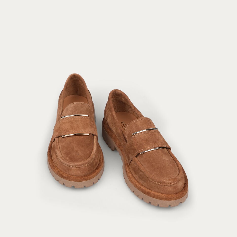9357 Camel Süet Deck Loafer Ayakkabı