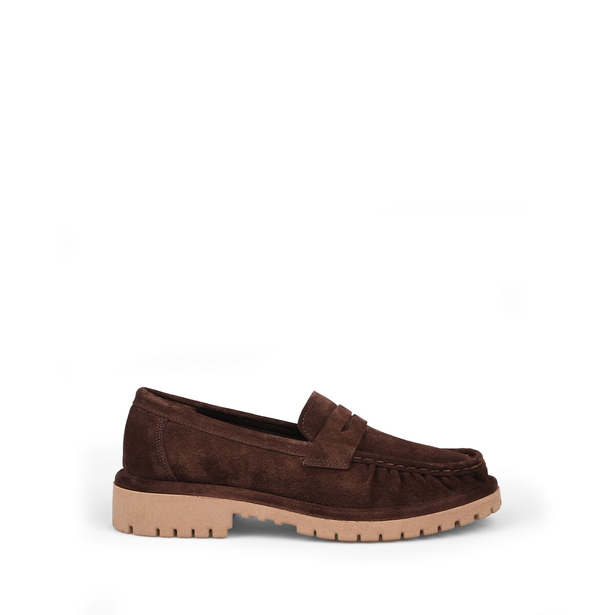 40265 Kahve Süet Loafer Ayakkabı